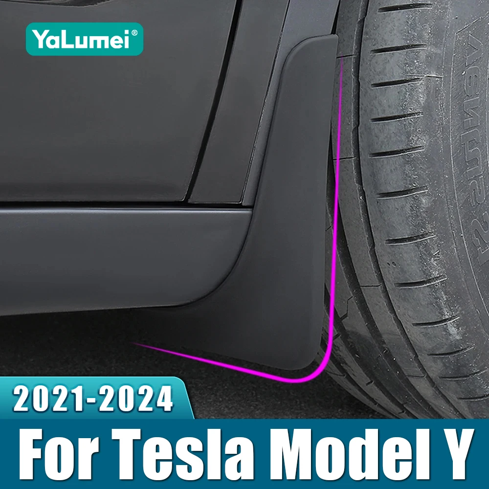 YaLumei Per Tesla Model Y 2021 2022 2023 2024 Paraspruzzi in ABS per Ruote Anteriori e Posteriori, Accessori per Parafanghi
