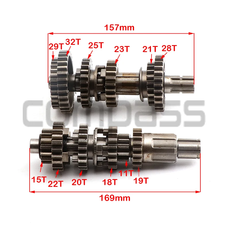 250CC Pit Bike Dirt  CG250 5 Speed Main Counter Shaft Transmission Gear Box For Chinese  Electric Foot Start Engines