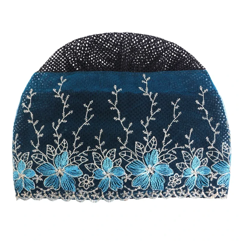 المرأة الجديدة تنفس الأسود الدانتيل قبعة عمامة الأزهار الدانتيل الحجاب قبعة القبعات الإسلامية التفاف أغطية الرأس الإسلامية