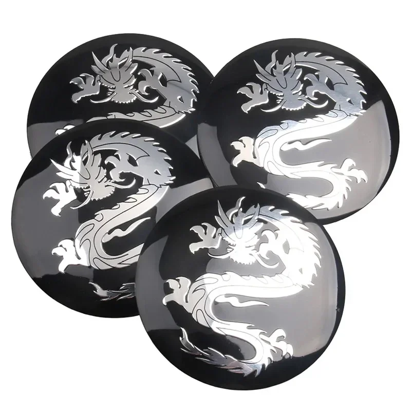 4Pcs 56mm Wolf Dragon Emblem Car Wheel Center Hub Cap Stickers Rim Cover Badge for HONDA TOYOTA BMW KIA Chevrolet FORD LEXUS