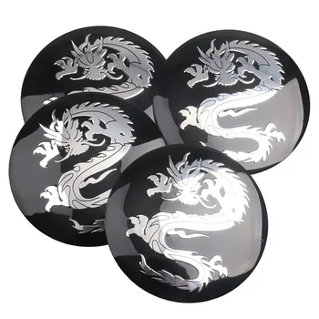 4 pezzi 56mm lupo drago emblema centro ruota auto mozzo adesivi cerchio copertura distintivo per HONDA TOYOTA BMW KIA Chevrolet FORD LEXUS