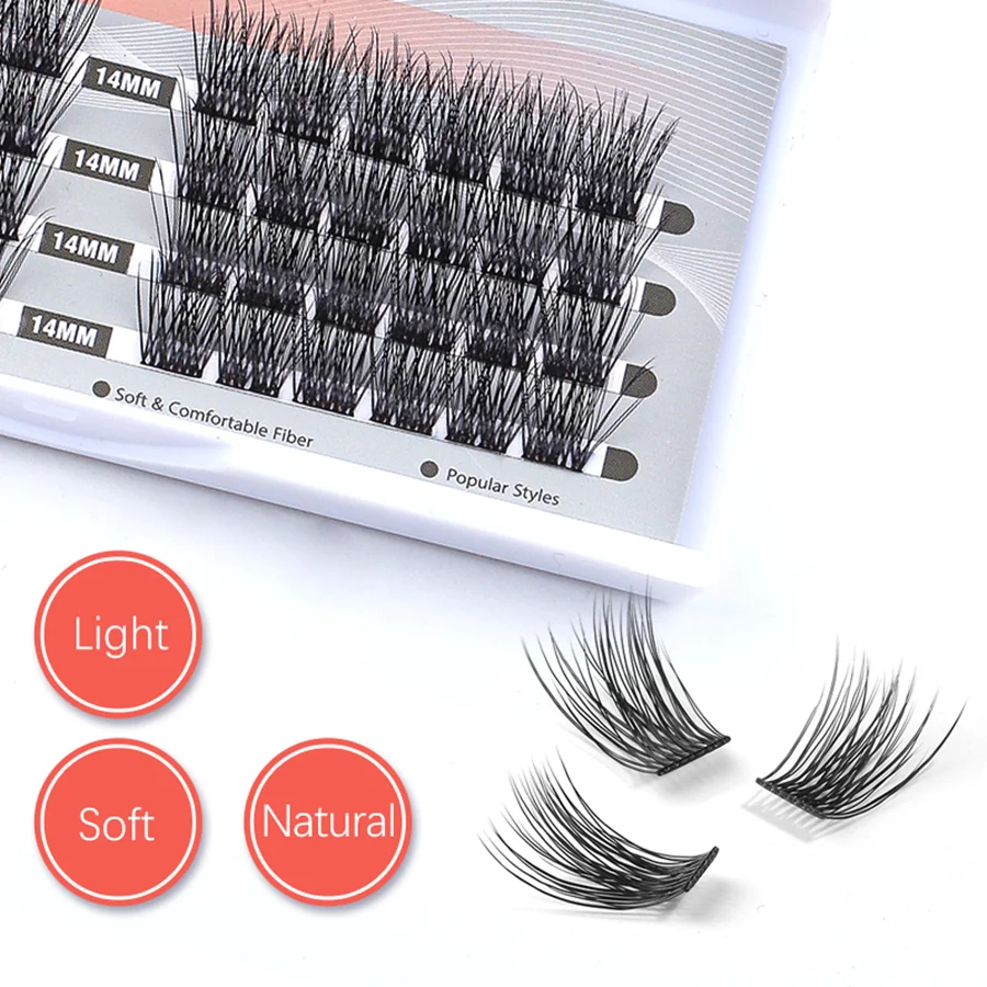 10 Boxes DIY Lash Clusters Dropshipping Eyelash Extension Wisps Volume Segmented Reusable Lashes Mink Fluffy Cilios Wholesale