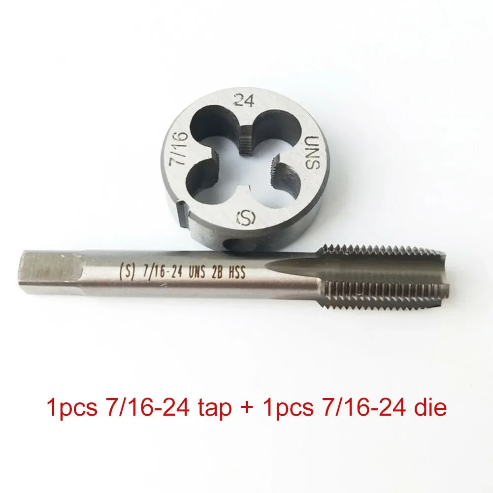 Versatile 7/16 24 Tap + 7/16 24 Die UNS Right hand Taper and Die Kit for Various Metal Crafting and Design Projects