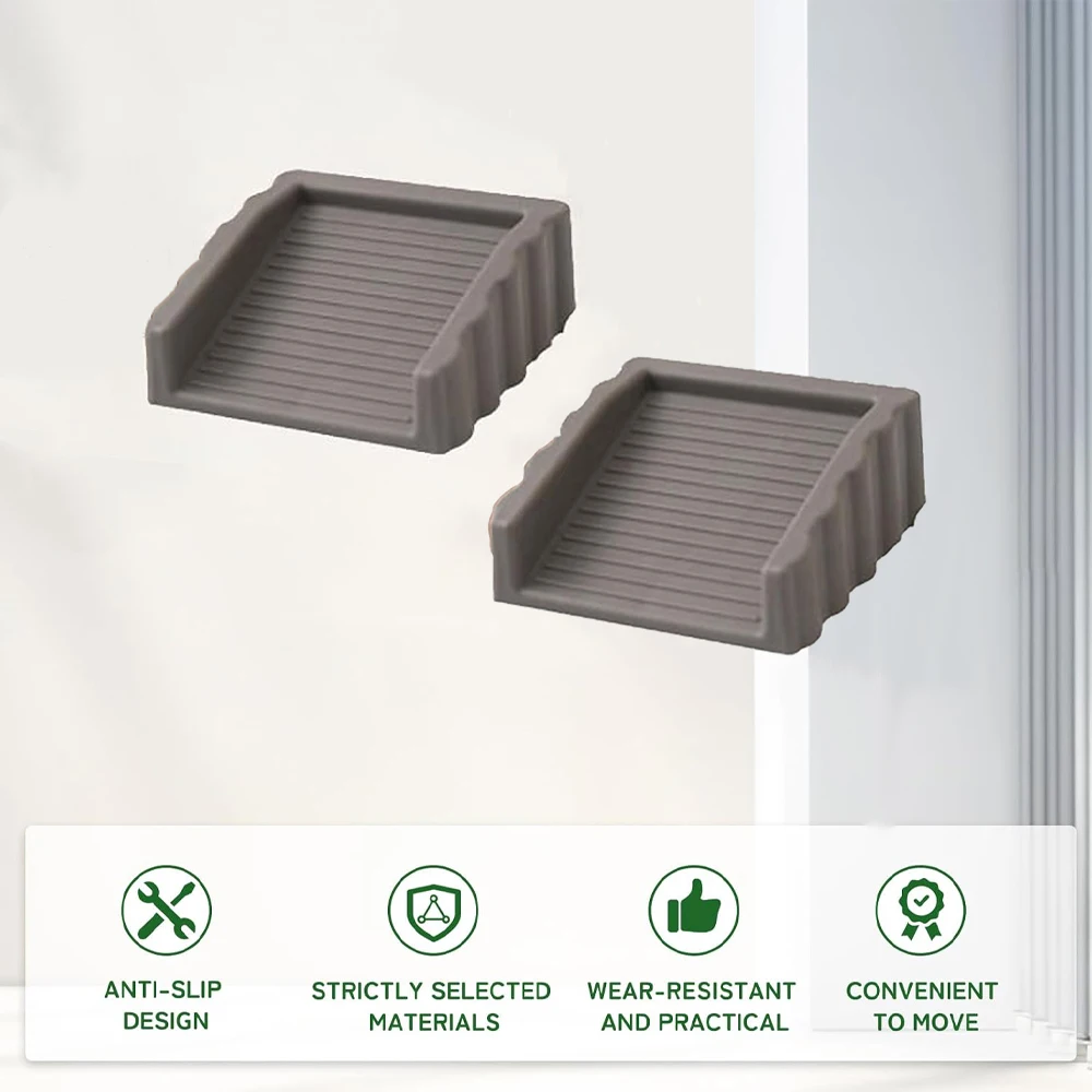 2PCS Safety Silicone Door Stop Block Wedge Door Stop Reusable Shock Absorbing Block Home Office Door Handle Block Door Rear Fixe