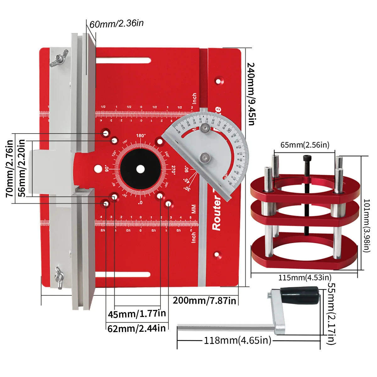 New Router Table Insert Plate Set, Router Lifts for Router Table Insert Plate for Woodworking Slotting Trimming Chamfering Table