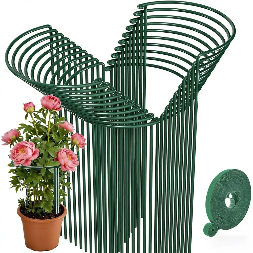 

Металлические опоры для растений 10x24 дюйма, сверхпрочные, для пионов, томатов, гортензий и комнатных растений