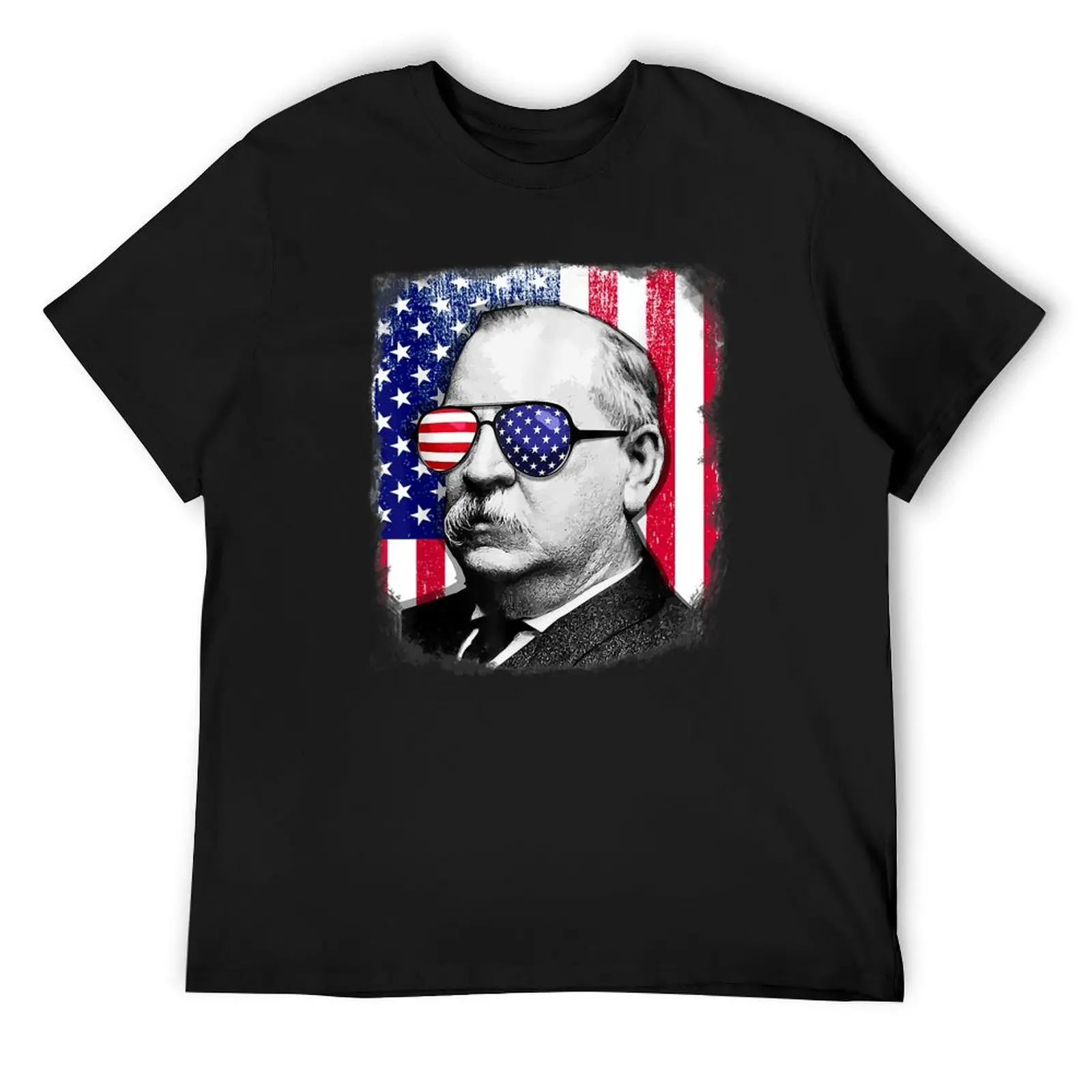 

Grover Cleveland US flag TShirt 4th of July T-Shirt luxury designer anime figures blue archive mens cotton t shirts