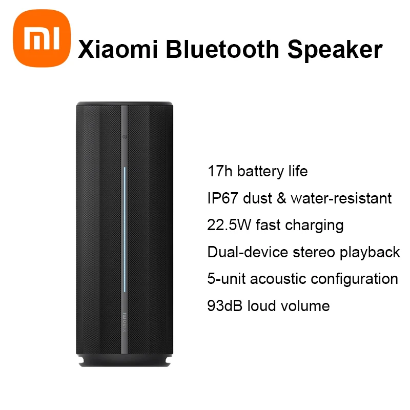 Xiaomi Bluetooth Speaker LHDC 5.0 HyperOS IP67 93dB 40W Battery life Outdoor Portable 5.3 Bluetooth Sound Speaker