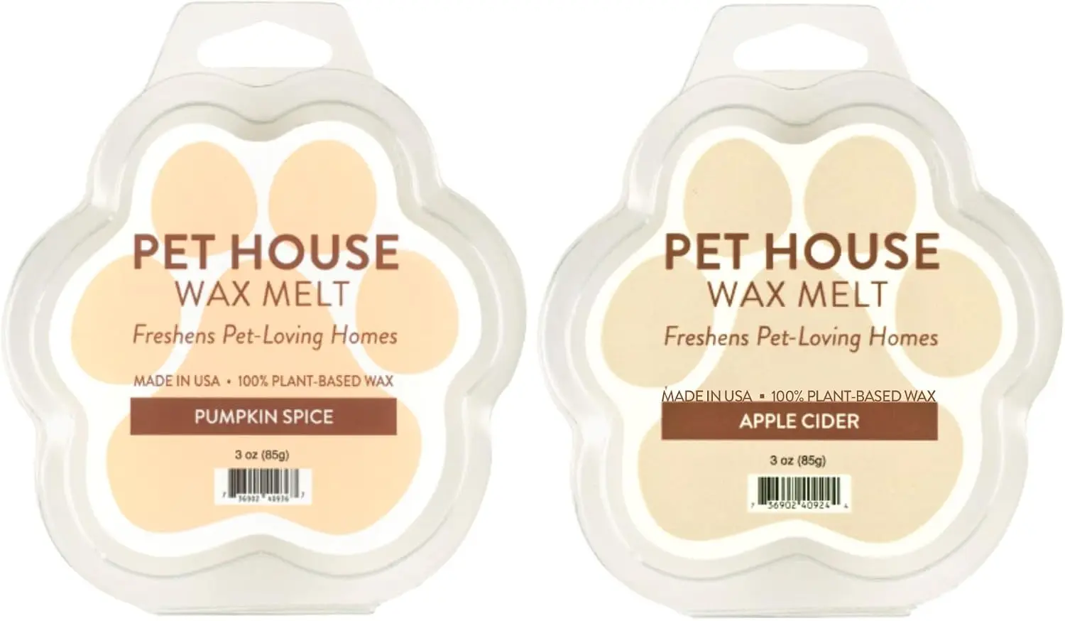Apple Cider & Pumpkin Spice Wax Melts for Warmer Plant-Based Wax, Pet House