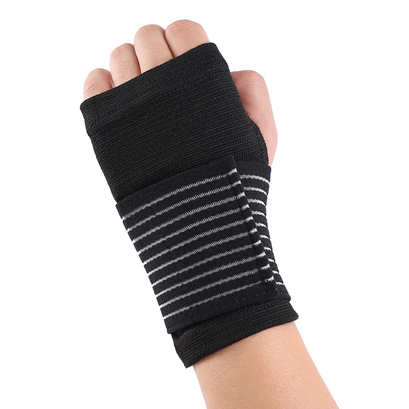 1 Pair Sports Safety Wristband Elastic Bandage Wrist Guard Support Arthritis Sprain Band Carpal Protector Hand Shaping Sweatband