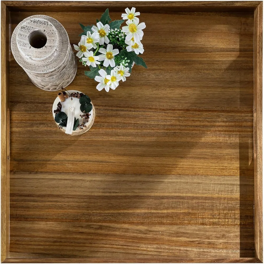 

Поднос для столешницы: Деревянный декоративный поднос для домашнего декора — большой журнальный столик Сервировочный поднос с ручками для гостиной