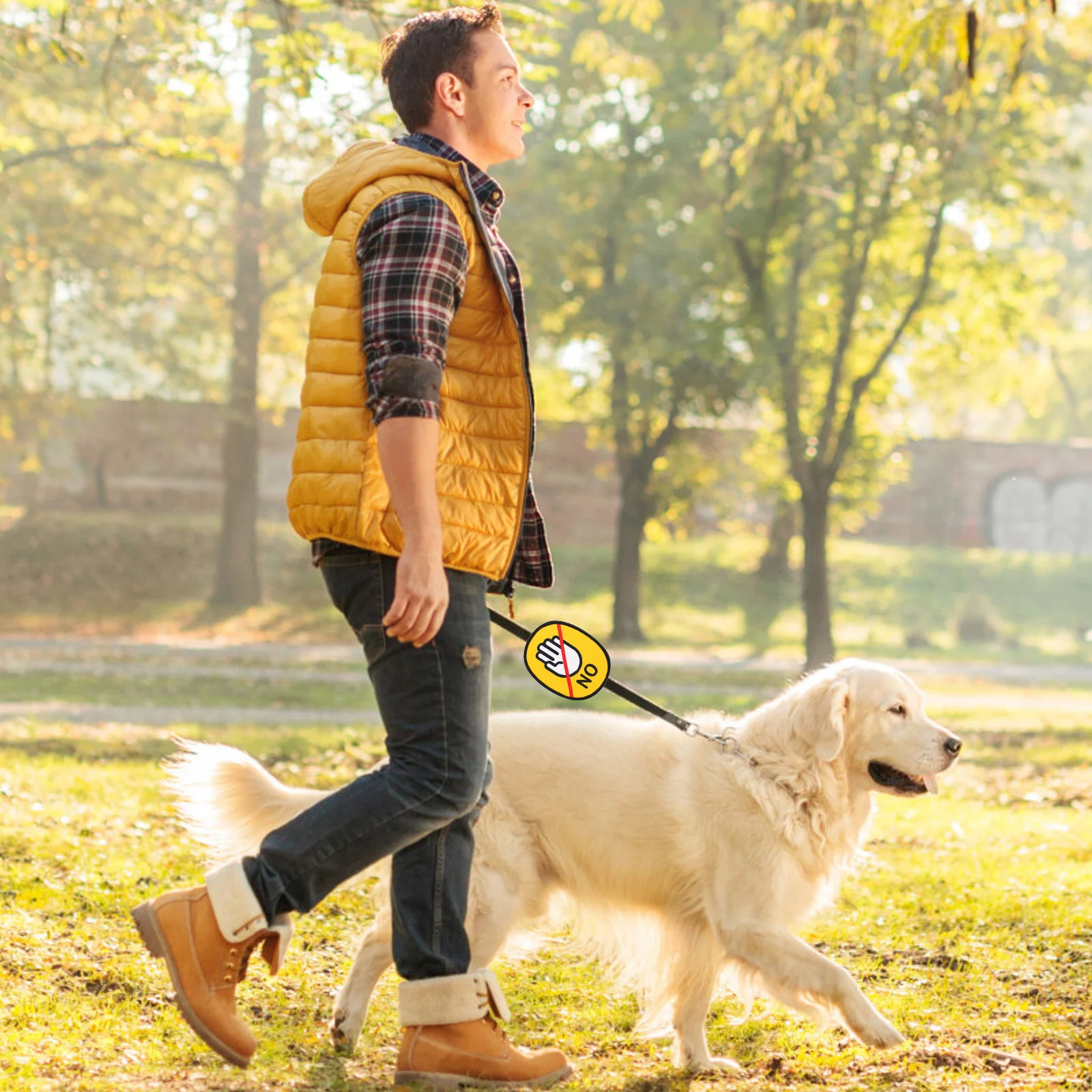 

Do Not Touch Logo Leash Sticker Removable Label Warning Sign Decals Puppy Leash Sticker Pet Label Dont Touch Sign