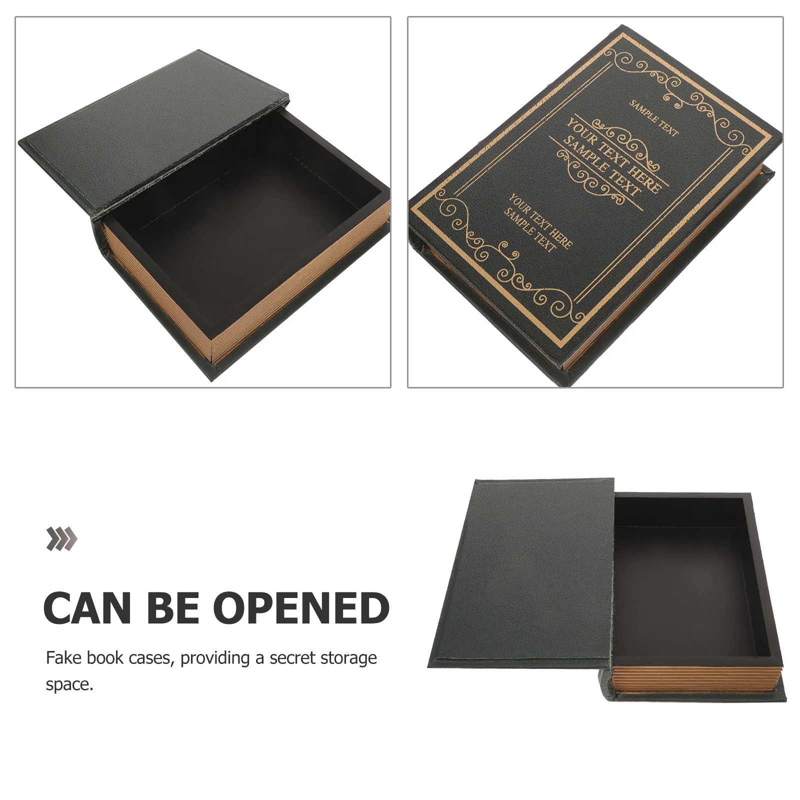 

Fake Book Decorative Storage Box Vintage Style Home Office Shelf Organizer Trinket Display Faux Book Box for Living Room Coffee