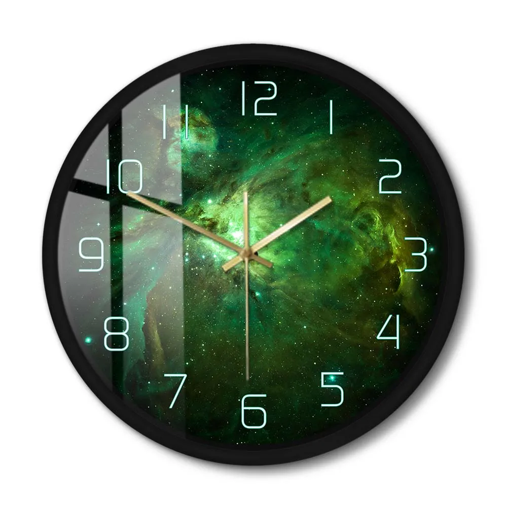 

Carina Nebula Celestial Star Metal Frame Wall Clock Nebula Space Scene Abstract Hanging Silent Watch Timepiece Galaxy Wall Art