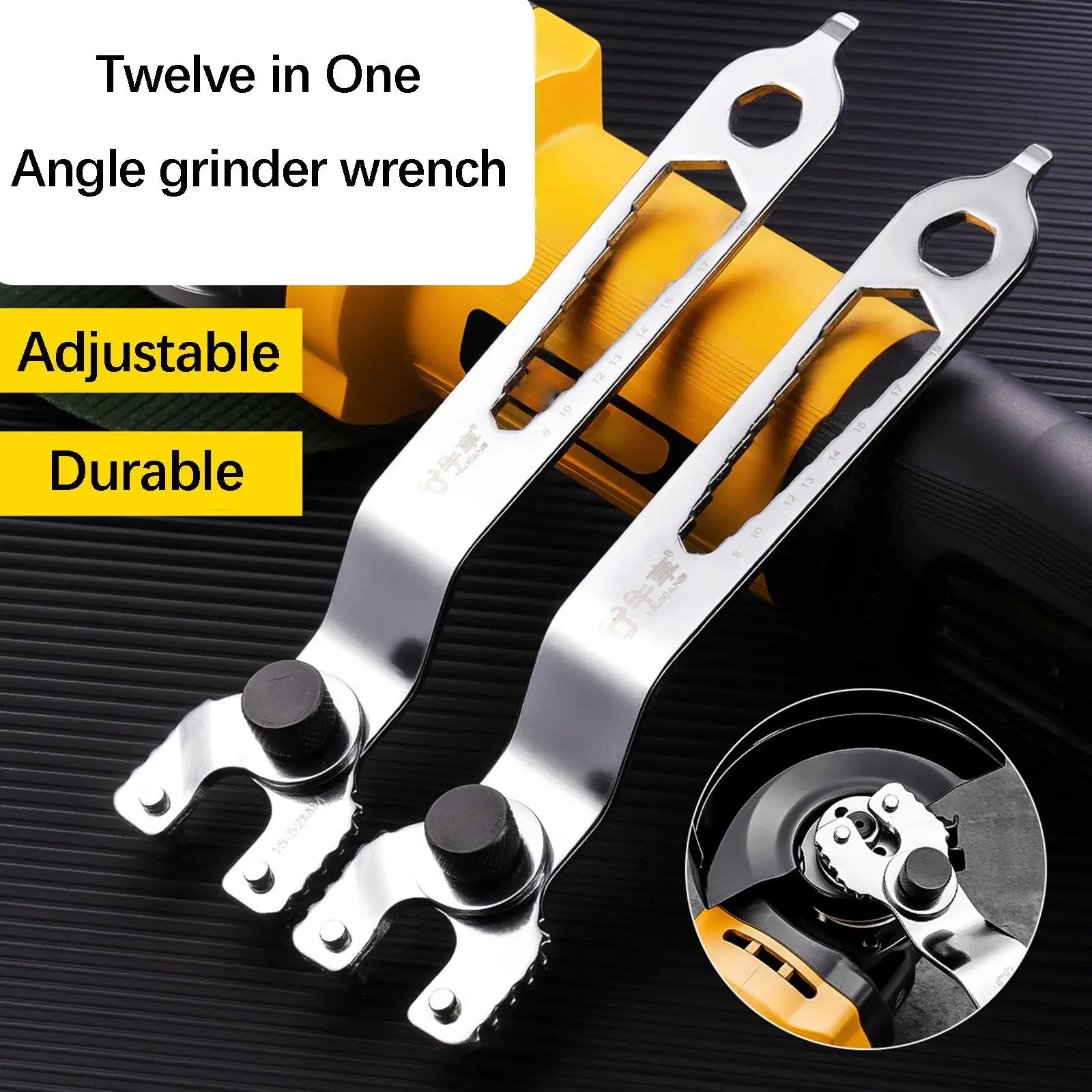 2-4pack Angle Grinder Wrench Remover Universal Steel Angle Grinder Flange Nut