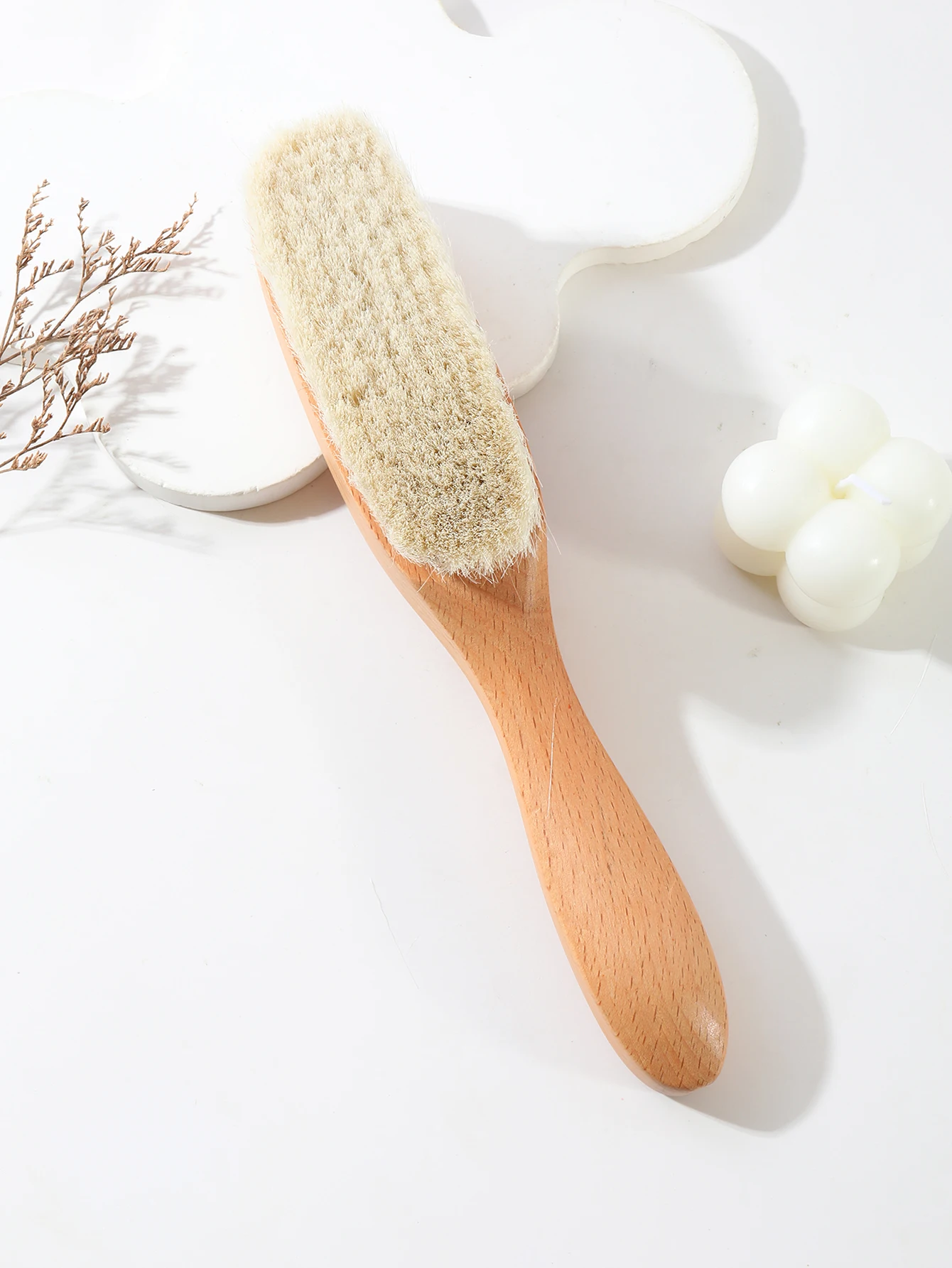 Spazzola per capelli in legno, spazzola in lana di legno ultra morbida e spazzola per capelli con setole, strumenti per la cura e lo styling dei capelli, speciale per parrucche di capelli veri