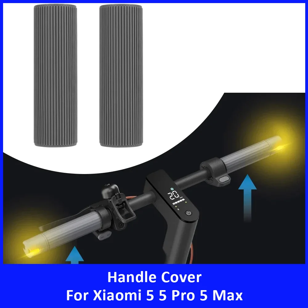 Silicone Anti Slip Handle Grip Cover for Xiaomi Electric Scooter 5 5 Pro 5 Max Rubber Handlebar Protector Scooter Accessories