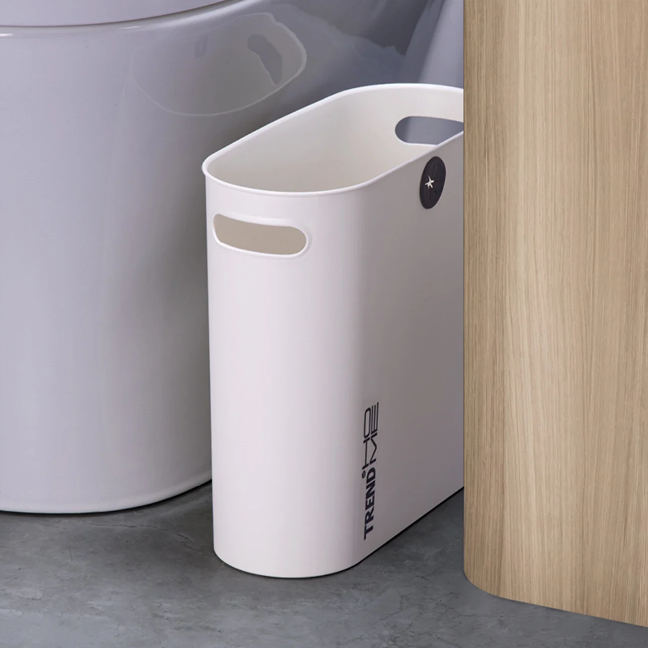 Bathroom Narrow Trash Can Kitchen Tool Trash Bin Garbage Cans Lock Bag Dustbin Plastic Waste Bins Paper Basket