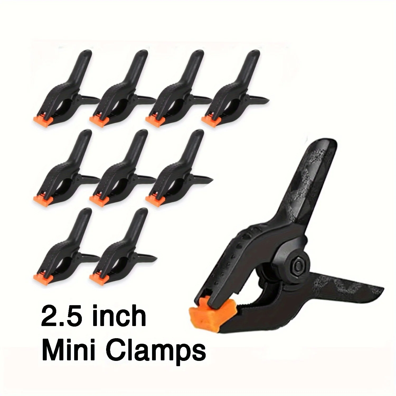 2/4/6/10pcs Nylon Spring Clamps, Plastic Heavy Duty Grip Clips Set, 2 Inch Spring Clip,Photo Studio Light Background Clips
