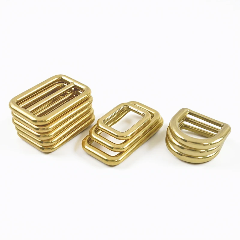 

2/5Pcs 15-38mm Metal Tri Glide Slider Clasp Handbag D Ring Buckles Bag Strap Webbing Belt Adjust Loops DIY Hardware Accessories