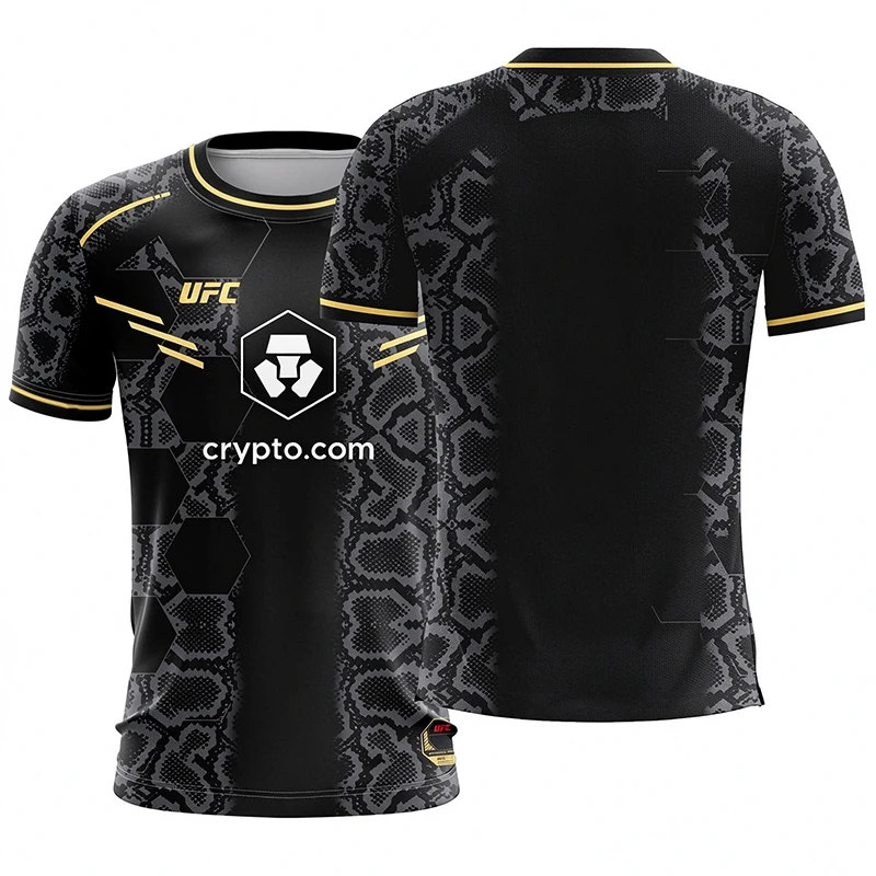 new style men's UFC fighting sports top, suitable for muay thai, brazilian jiu-jitsu, boxing, short-sleeved, gym trainingT-shirt