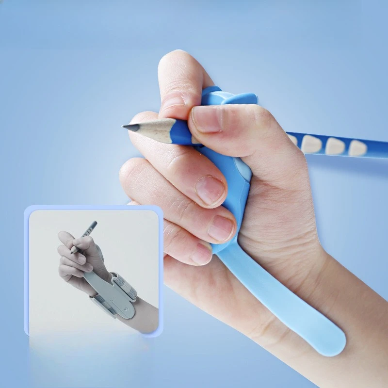 Kids Anti Hook Wrist Pencil Grip Corrector Beginner Writing Posture Correction Tool Soft Silicone Primary School Stationery - view 3