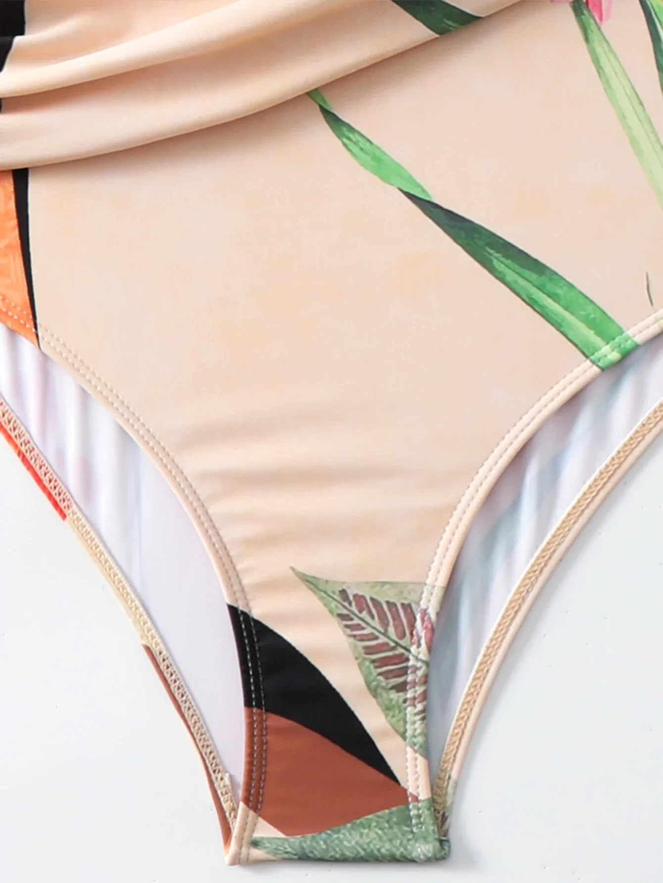 Costume da bagno intero da donna retrò con gonna in garza estiva nuova stampata in vita snellente