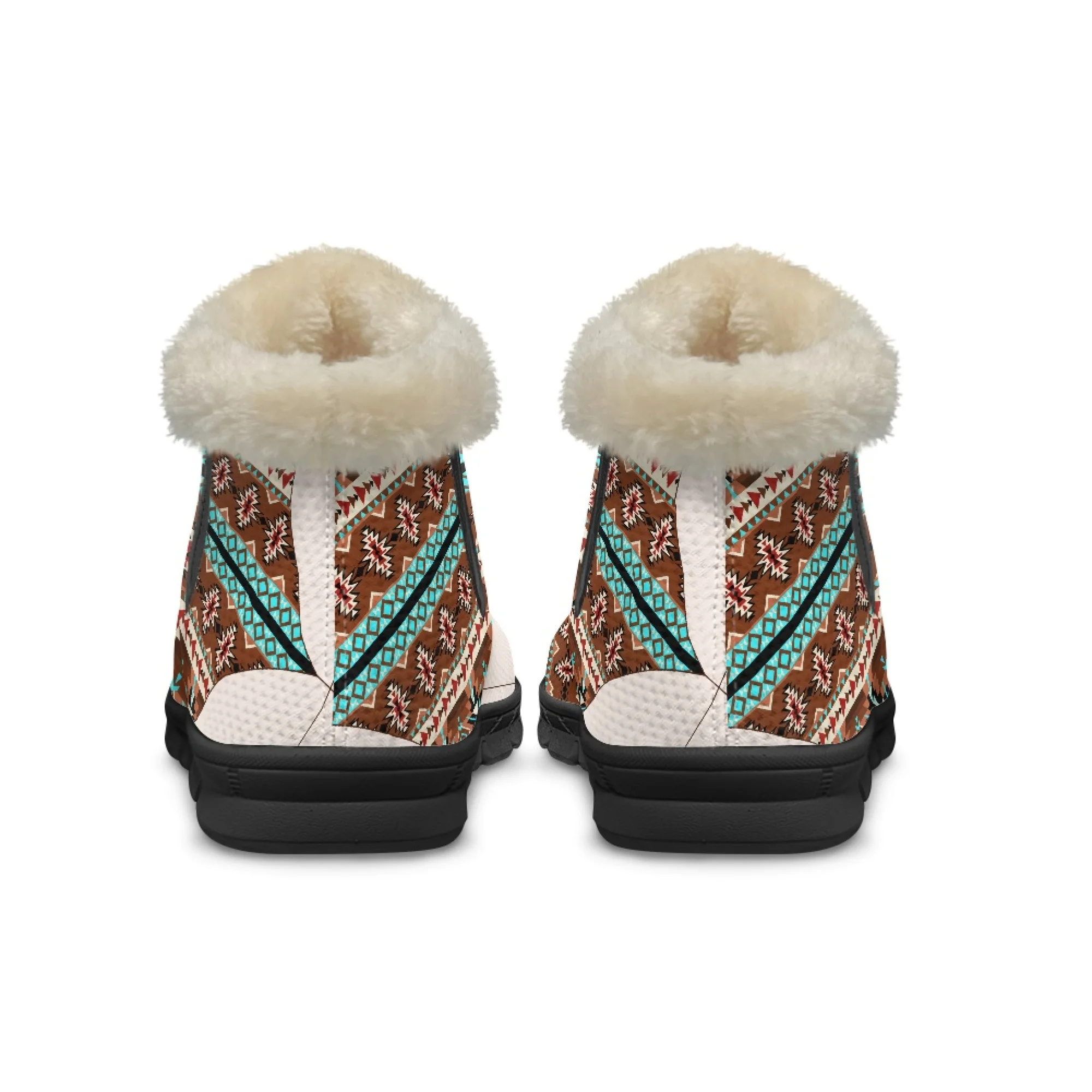 INSTANTARTS Women Snow Boots Polynesian Tribal Cactus Print Casual Soft short Plush Comfortable Winter Warm Shoes frauen stiefel