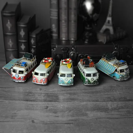 Imagem -03 - Retro Mini Modelo Estanho Ornamentos Carro Vintage Pequeno Estilo Nostálgico Artesanal Vários Estilos Carro Moto Aeronaves