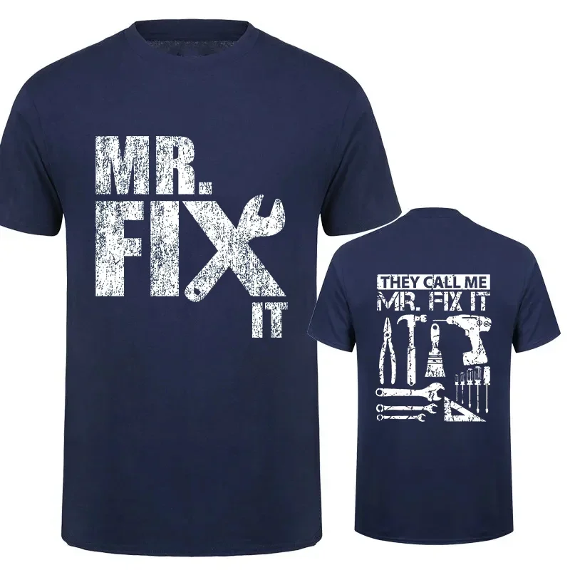 They Call Me Mr Fix It Funny T-shirts Handyman Dad Repairman Father TShirt Original T Shirt Men Clothing Oversized Graphic tops