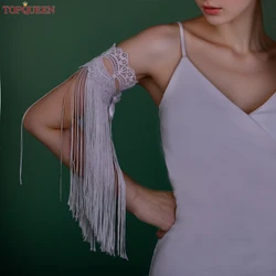 TOPQUEEN Tassel Upper Arm Chain Woman Bracelet Bridal Arm Band Bracelet Body Wedding Sleeveless Arm Jewelry SG54