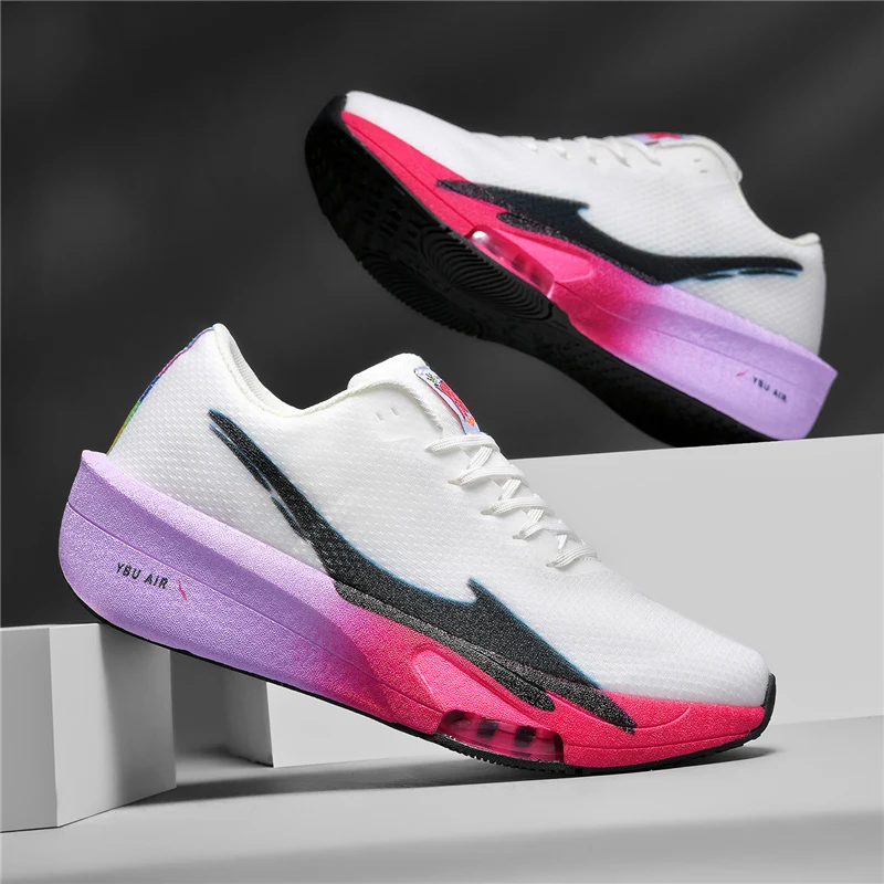 

Men's sports shoes, lightweight carbon plate racing running shoes, winter shock absorption, anti slip, wear-resistant, breathabl