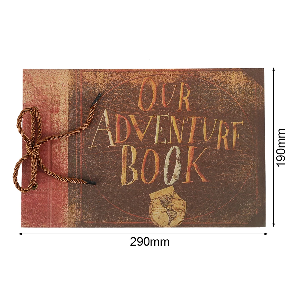 New 160 Page DIY Travel Photo Album Our Adventure Book Leather Retro Creative Anniversary Album Wedding Memory Mother\'s Day Gift