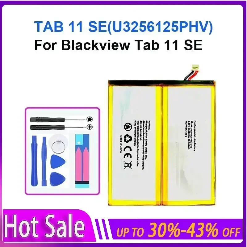 

Аккумулятор для планшета 7680 мАч для Blackview Tab 11 SE TAB 11 SE (U3256125PHV), долговечный и сменный аккумулятор