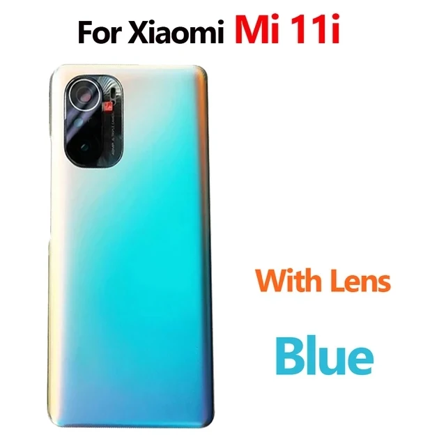 For Xiaomi Mi 11i Mi 11X Pro Battery Back Cover 3D Glass Panel Rear Door Mi11i Housing Case Adhesive With Camera Lens