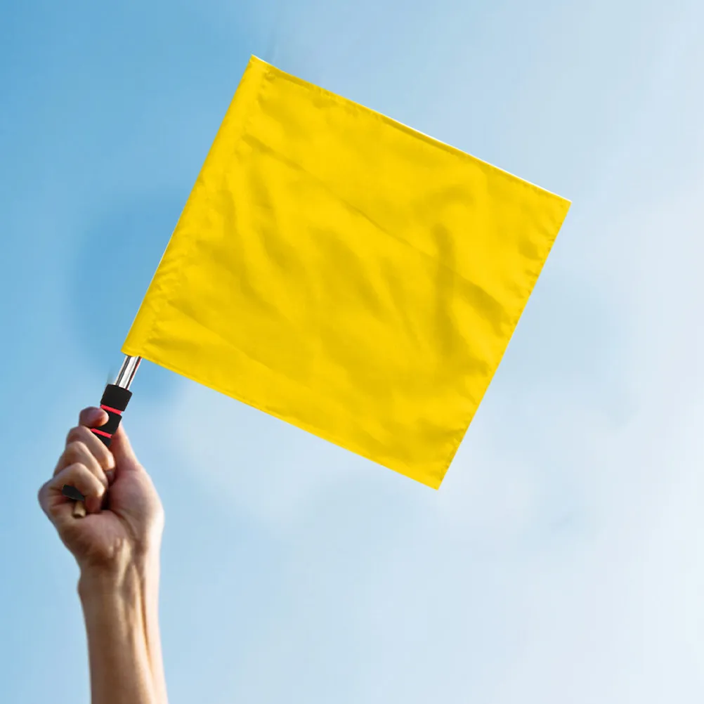5Pcs Racing Conducting Flags Multi-Function Handheld Referee Flags for Competition Traffic Signal Warning Flag