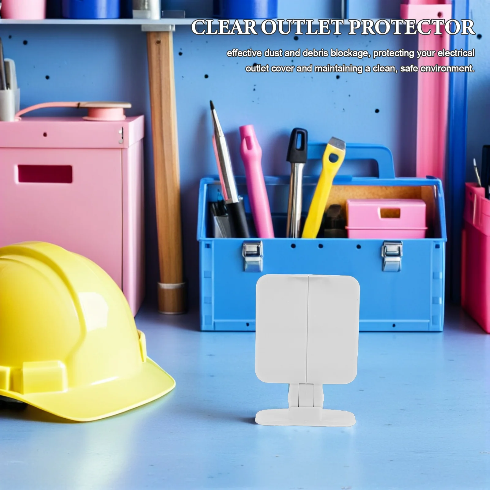 Socket Protector Blank Plate Clear Adhesive Wall Outlet Cover For Electrical Safety - Plug Socket Covers Outlet