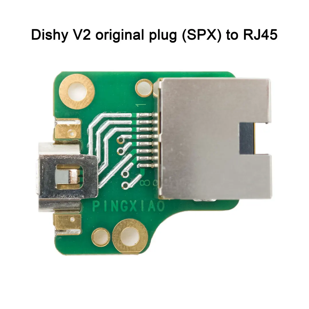 Dishy V2 POE Cable Conversion Adapter SPX to T568B RJ45 for Starlink Satellite Internet Kit 48V 12V Original Plug