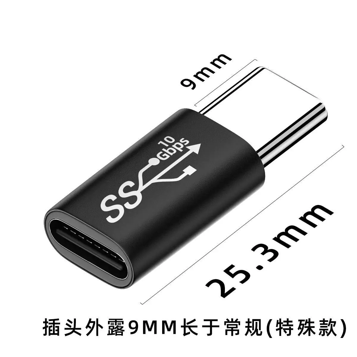 NNBILI rechtwinkliger 90-Grad-USB 3.1-Typ-C-Adapter, Buchse auf Stecker, Konverter, 10 Gbit/s, USB-C-Ladedaten-Synchronisierungs-Verlängerungsstecker