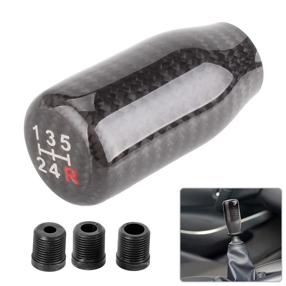 

5/6 speed Car Modification Gear Shift Knob Manual Gear Lever Head Gear Shift Lever Carbon Fiber Universal Accessories Car