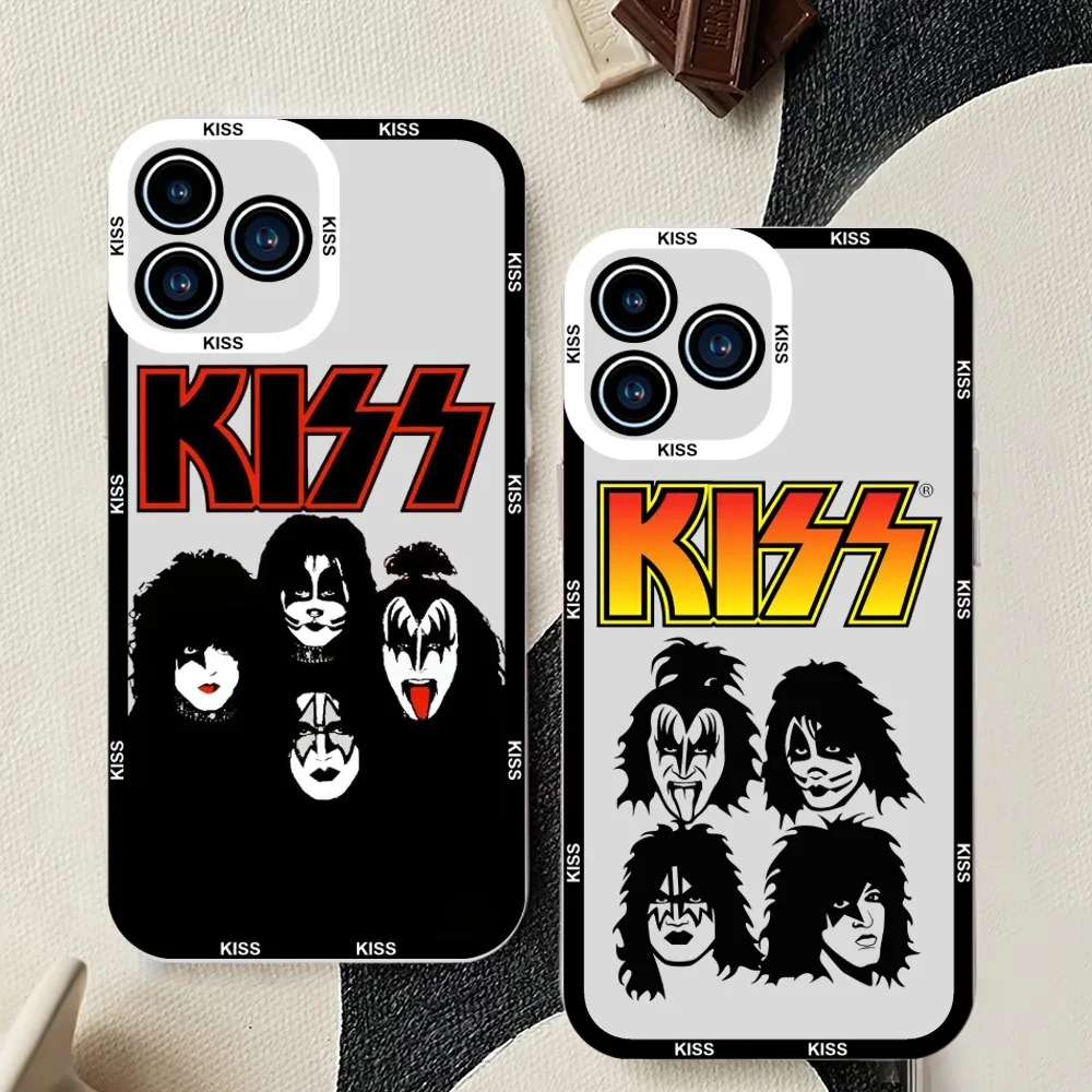 K-Kiss Rock Band Phone Case For Samsung Galaxy S23 S22 S21 S20 S10 Plus lite Ultra Transparent Shell