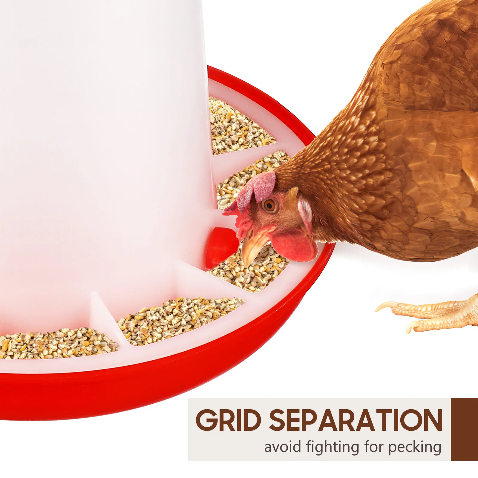 

2 pcs Poultry Food Containers Troughs 3kg Capacity Duck Feeding Dish Durable Plastic Feeding Supplies Automatic Dispenser