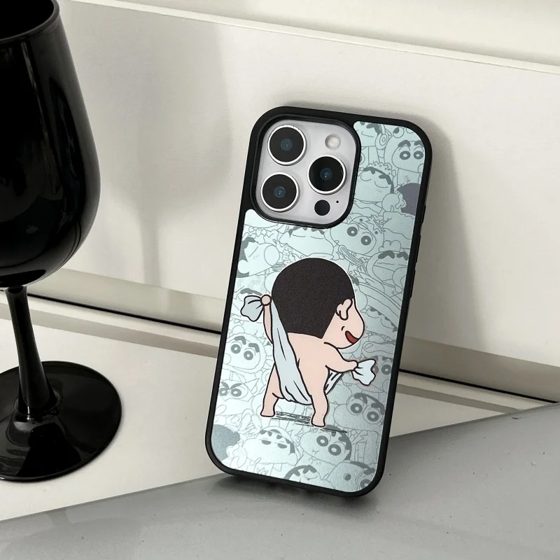 

Funny Cartoon Cute naughty Crayon Shin-chan Magsafe Wireless Charge Case For iPhone 15 14 13 16Pro Max Shin-chan Magnetic Cover