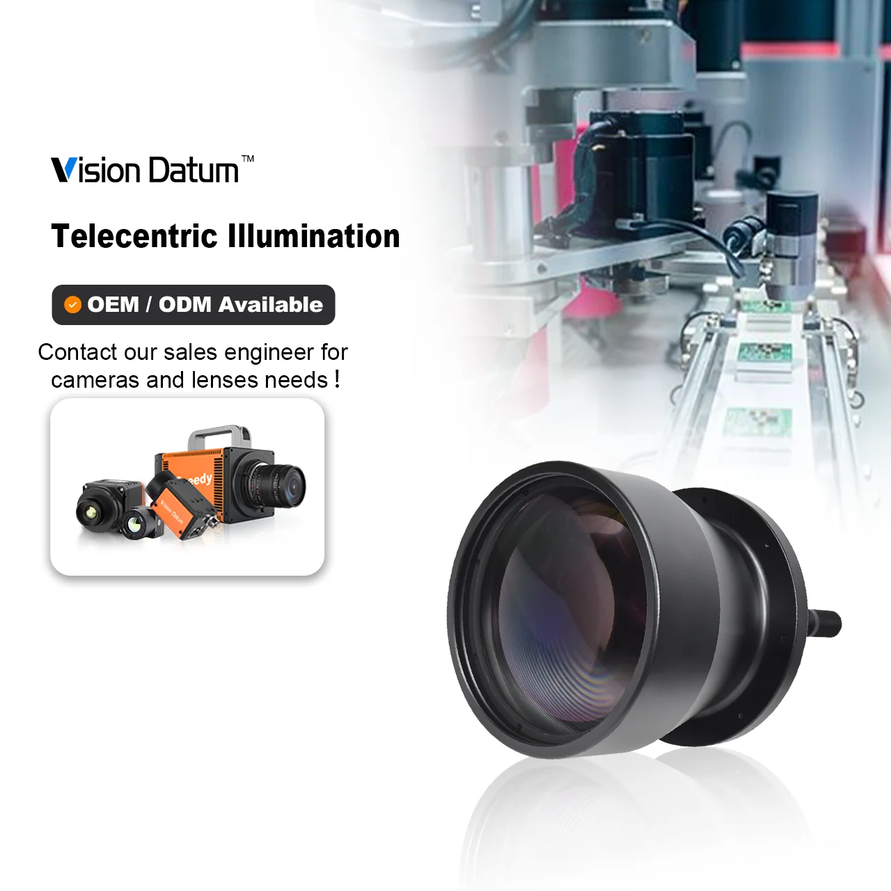 

Hot sale Telecentric Illumination high light efficiency Camera Light High-performance LED for Printing defect detection