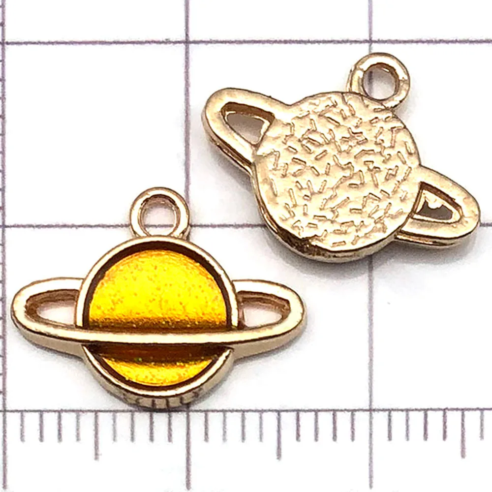 سبيكة زهرة سحر Diy ديزي قلادة Diy مجوهرات سحر الأصفر الأصفر عباد الشمس سحر للقلائد سلاسل المفاتيح أساور #4