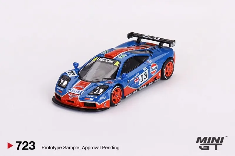 Mini modèle de voiture Gt 1/64 McLaren F1 McLaren GTR Gulf 33, modèle de voiture en alliage, ornement de simulation, modèle personnalisé, cadeau de collection pour garçon