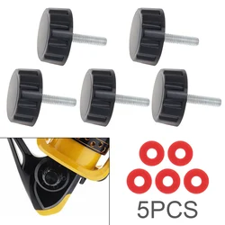 5pcs/set Universal Serviceable Fishing Reel Handle Screw Caps for Spinning Reel Crank Power Foldable Handle