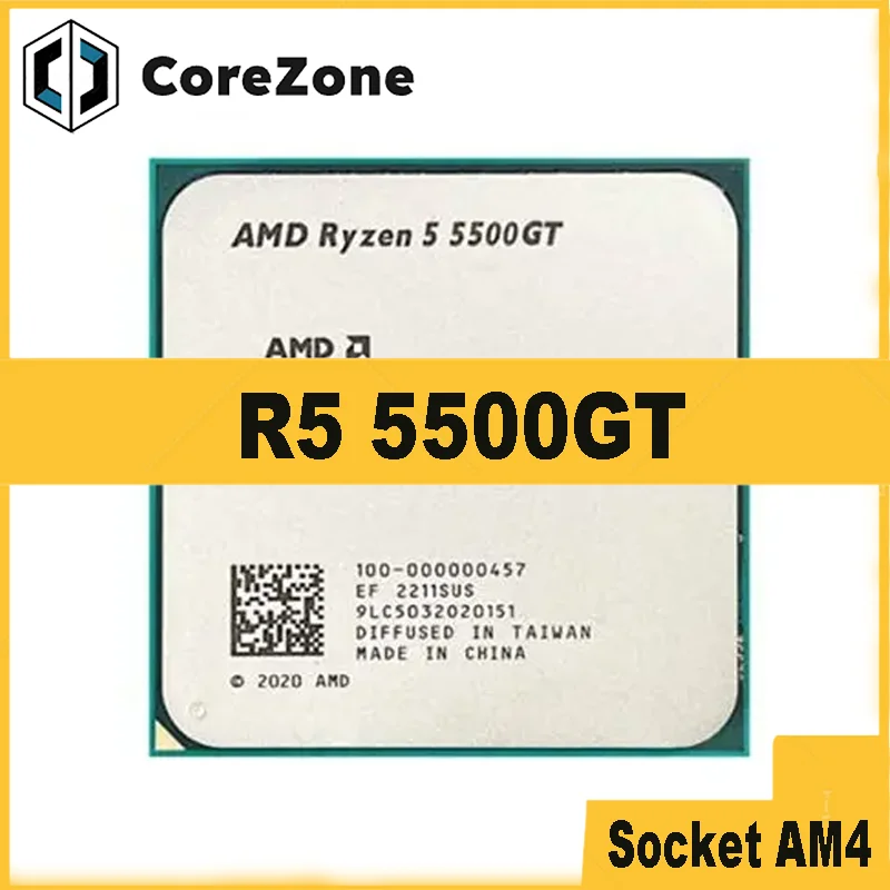 R5 5500GT CPU Processor Ryzen 5 5500GT Six-Core Twelve-Thread 4.4 GHz 65W TDP L3=16M Socket AM4