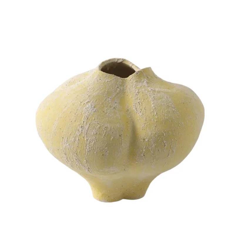 

Large vase white high-end ornament dining table home model room antique retro art flower ware