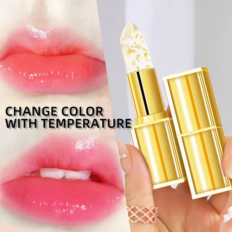 

Gilded Jelly Lipstick Temperature Change Moisturising Lip Stick Long-lasting Colour Lip Balm Prevents Dryness Fade Lip Lines